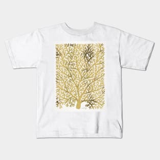 fan coral gold Kids T-Shirt